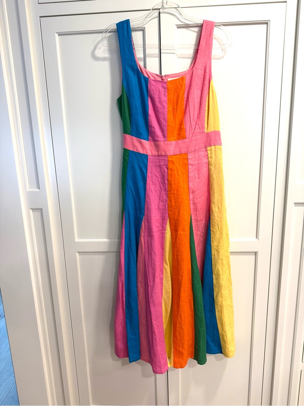 Boden linen paneled midi dress - Picture 5 of 5